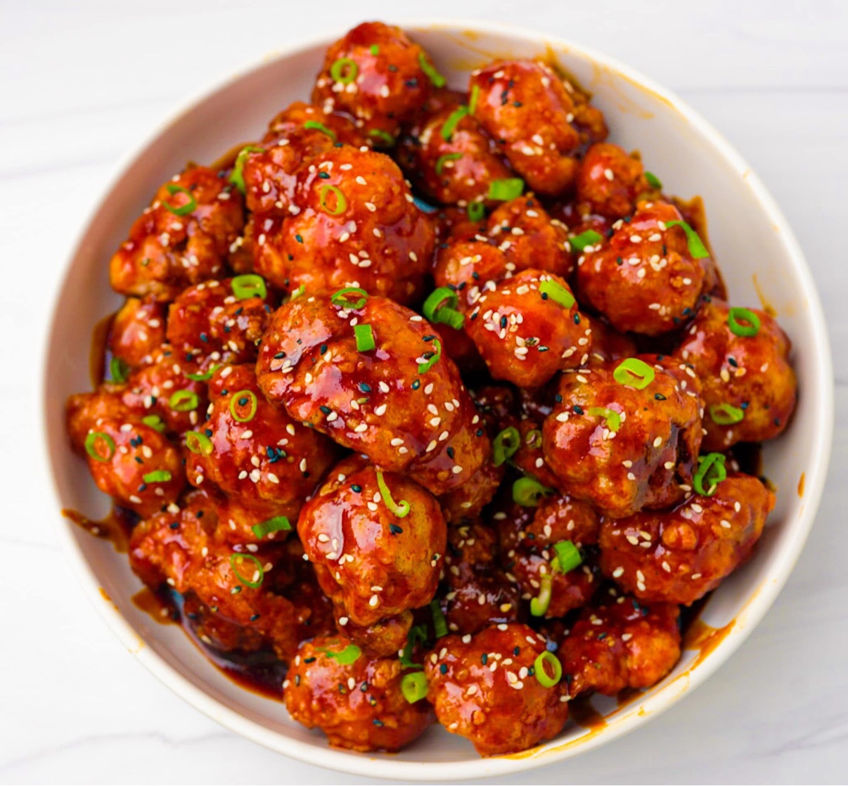 Crispy Korean BBQ Cauliflower Wings