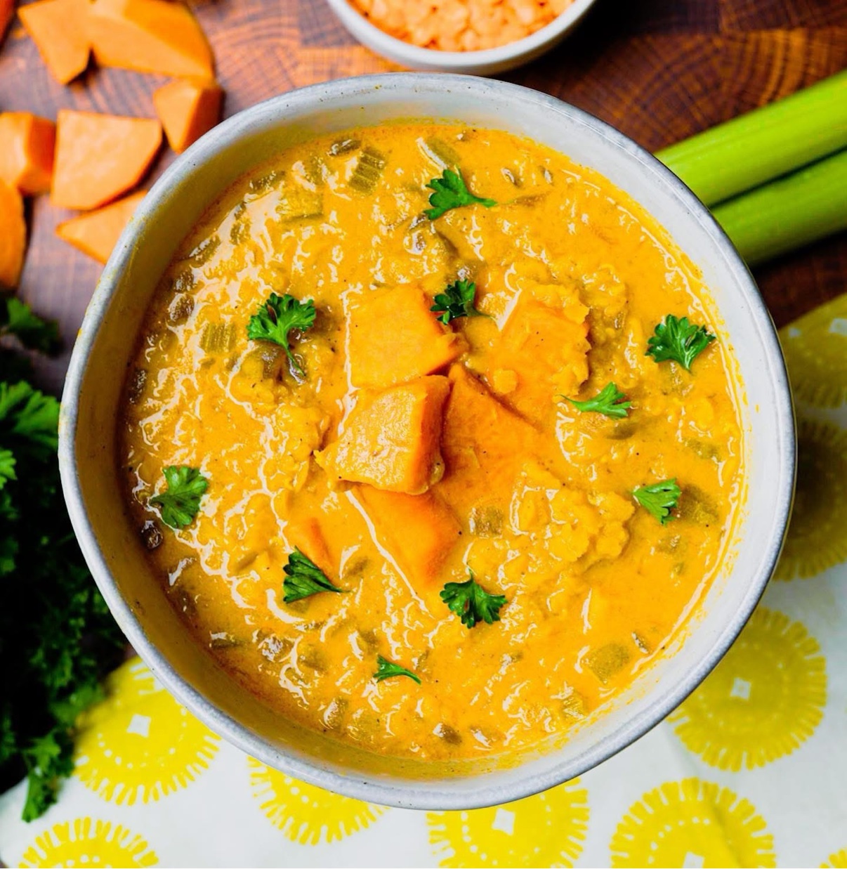Red Lentil & Sweet Potato Soup