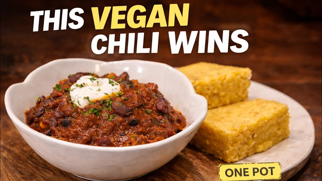 Vegan Chili & Southern Cornbread